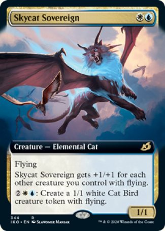 (344) Magic The Gathering Ikoria: Lair of Behemoths: Extras Single: Skycat Sovereign Holo Rare