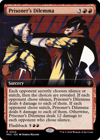 (344) Magic The Gathering Commander: Murders at Karlov Manor: Extras Single: Prisoner's Dilemma Rare