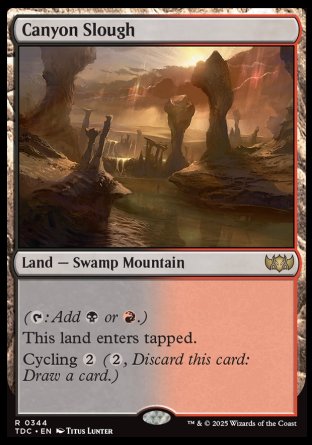 (344) Magic The Gathering Commander: Tarkir: Dragonstorm Single: Canyon Slough Rare