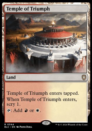 (344) Magic The Gathering Commander: Bloomburrow Single: Temple of Triumph Rare