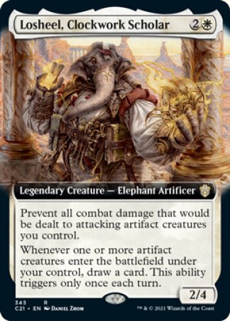(345) Magic The Gathering Commander: Strixhaven: Extras Single: Losheel, Clockwork Scholar Rare
