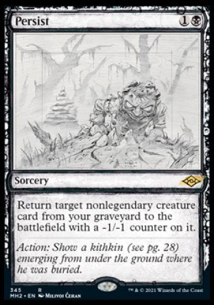 (345) Magic The Gathering Modern Horizons 2: Extras Single: Persist (V.1) Holo Rare
