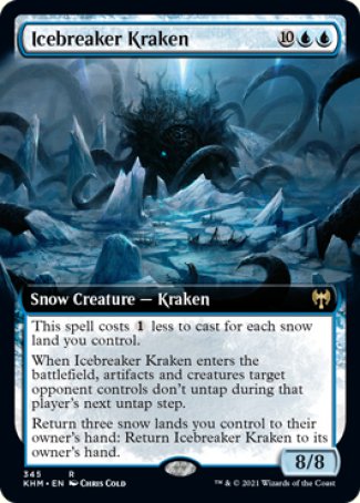 (345) Magic The Gathering Kaldheim: Extras Single: Icebreaker Kraken Holo Rare