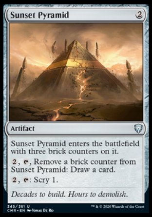 (345/361) Magic The Gathering Commander Legends Single: Sunset Pyramid Holo Uncommon