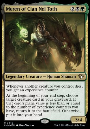 (346) Magic The Gathering Commander Masters Single: Meren of Clan Nel Toth Holo Rare
