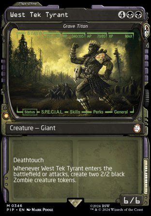 (346) Magic The Gathering Universes Beyond: Fallout: Extras Single: Grave Titan (V.1) Holo Mythic