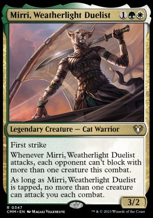(347) Magic The Gathering Commander Masters Single: Mirri, Weatherlight Duelist Holo Rare