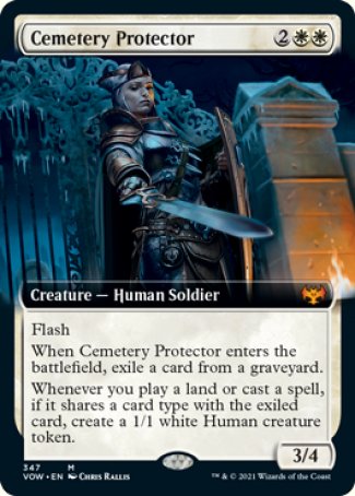 (347) Magic The Gathering Innistrad: Crimson Vow: Extras Single: Cemetery Protector Holo Mythic