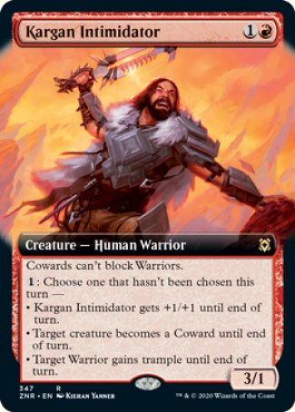 (347) Magic The Gathering Zendikar Rising: Extras Single: Kargan Intimidator Holo Rare