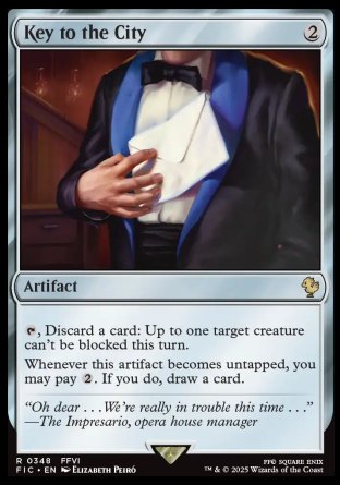 (348) Magic The Gathering Commander: Magic: The Gathering - FINAL FANTASY: Collector's Edition Single: Key to the City Holo Rare