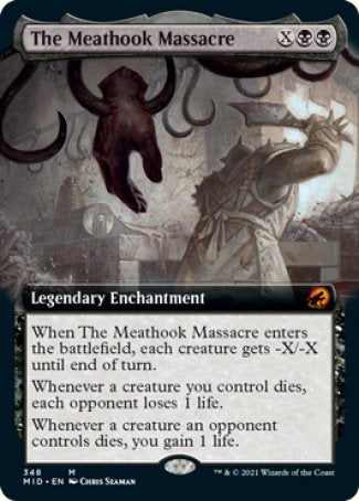 (348) Magic The Gathering Innistrad: Midnight Hunt: Extras Single: The Meathook Massacre Holo Mythic