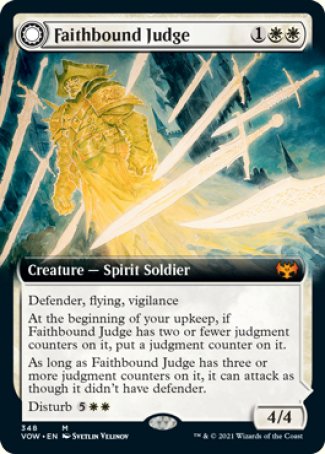 (348) Magic The Gathering Innistrad: Crimson Vow: Extras Single: Faithbound Judge // Sinner's Judgment Holo Mythic