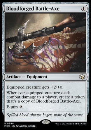 (349) Magic The Gathering Commander: March of the Machine Single: Bloodforged Battle-Axe Rare