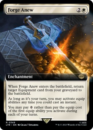 (349) Magic The Gathering The Lord of the Rings: Tales of Middle-earth: Extras Single: Forge Anew Holo Rare