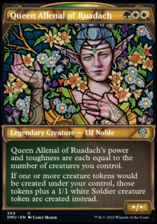 (350) Magic The Gathering Dominaria United: Extras Single: Queen Allenal of Ruadach (V.2) Holo Uncommon