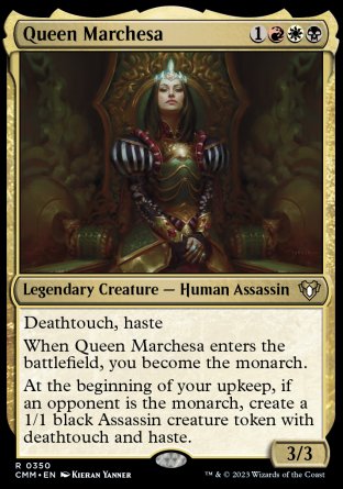 (350) Magic The Gathering Commander Masters Single: Queen Marchesa Holo Rare