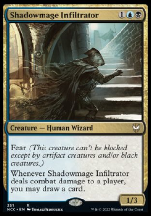 (351) Magic The Gathering Commander: Streets of New Capenna Single: Shadowmage Infiltrator Rare