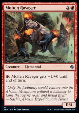 (351) Magic The Gathering Jumpstart Single: Molten Ravager Common
