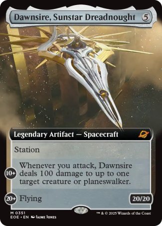 (351) Magic The Gathering Edge of Eternities: Extras Single: Dawnsire, Sunstar Dreadnought Mythic