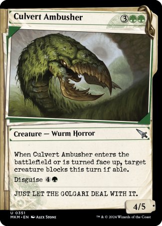 (351) Magic The Gathering Murders at Karlov Manor: Extras Single: Culvert Ambusher Holo Uncommon