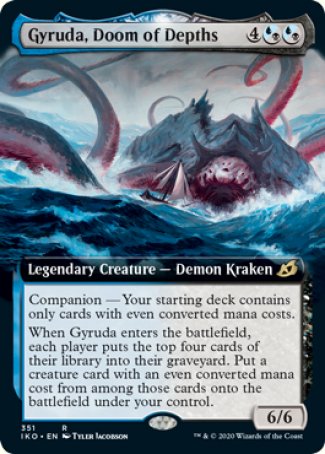 (351) Magic The Gathering Ikoria: Lair of Behemoths: Extras Single: Gyruda, Doom of Depths (V.1) Rare