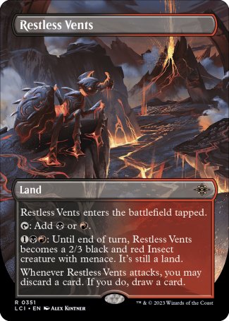 (351) Magic The Gathering The Lost Caverns of Ixalan: Extras Single: Restless Vents Rare