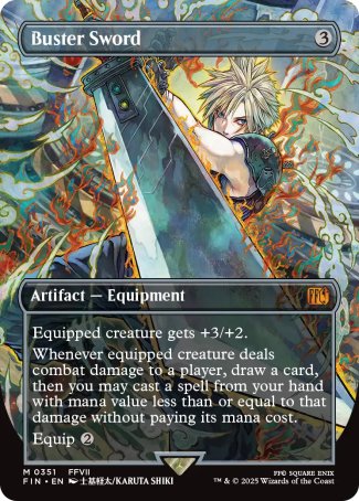 (351) Magic The Gathering Magic: The Gathering - FINAL FANTASY: Extras Single: Buster Sword Holo Mythic