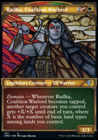 (351) Magic The Gathering Dominaria United: Extras Single: Radha, Coalition Warlord (V.2) Uncommon