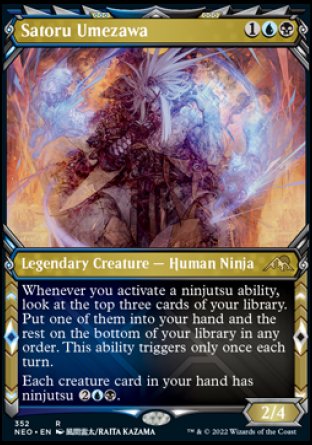 (352) Magic The Gathering Kamigawa: Neon Dynasty: Extras Single: Satoru Umezawa (V.1) Rare