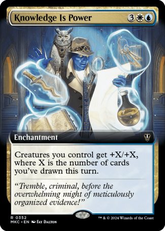 (352) Magic The Gathering Commander: Murders at Karlov Manor: Extras Single: Knowledge Is Power Rare