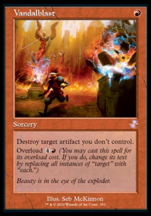 (352) Magic The Gathering Time Spiral Remastered: Extras Single: Vandalblast Holo Time Shifted