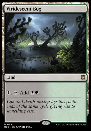 (352) Magic The Gathering Commander: Bloomburrow Single: Viridescent Bog Rare