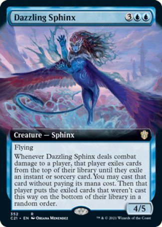 (352) Magic The Gathering Commander: Strixhaven: Extras Single: Dazzling Sphinx Rare