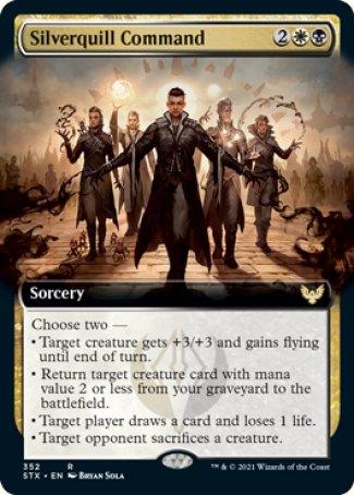 (352) Magic The Gathering Strixhaven: School of Mages: Extras Single: Silverquill Command Holo Rare