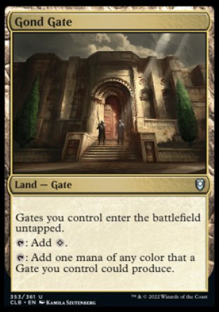 (353) Magic The Gathering Commander Legends: Battle for Baldur's Gate Single: Gond Gate Holo Uncommon