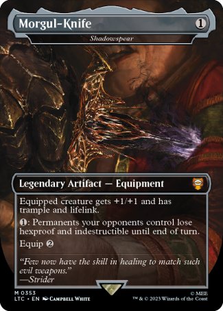 (353) Magic The Gathering Commander: The Lord of the Rings: Tales of Middle-earth: Extras Single: Shadowspear (V.1) Holo Mythic