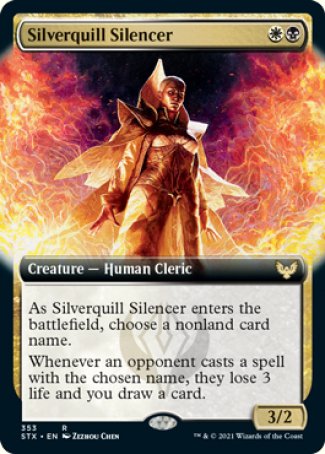 (353) Magic The Gathering Strixhaven: School of Mages: Extras Single: Silverquill Silencer Holo Rare