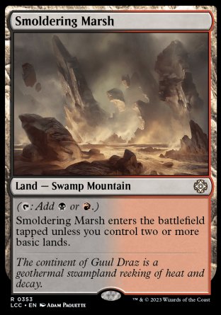 (353) Magic The Gathering Commander: The Lost Caverns of Ixalan Single: Smoldering Marsh Rare