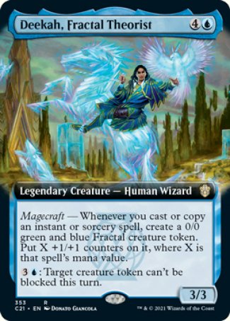 (353) Magic The Gathering Commander: Strixhaven: Extras Single: Deekah, Fractal Theorist Rare