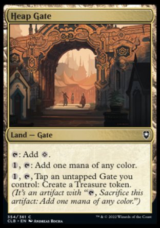 (354) Magic The Gathering Commander Legends: Battle for Baldur's Gate Single: Heap Gate Holo Common