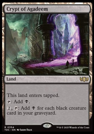 (354) Magic The Gathering Commander: Tarkir: Dragonstorm Single: Crypt of Agadeem Rare