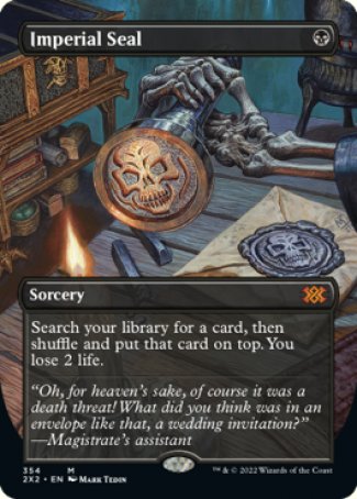 (354) Magic The Gathering Double Masters 2022: Extras Single: Imperial Seal (V.1) Holo Mythic