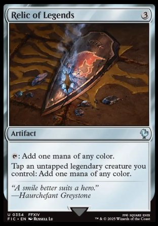 (354) Magic The Gathering Commander: Magic: The Gathering - FINAL FANTASY: Collector's Edition Single: Relic of Legends Holo Uncommon