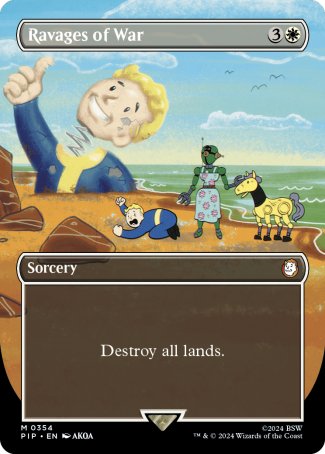 (354) Magic The Gathering Universes Beyond: Fallout: Extras Single: Ravages of War (V.1) Holo Mythic