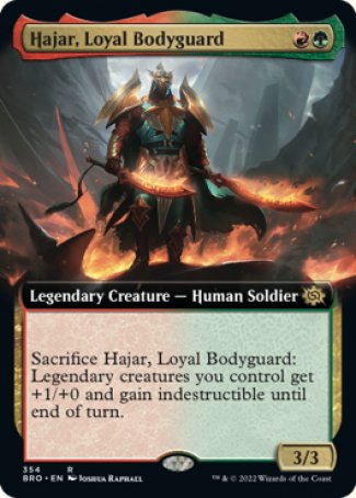 (354) Magic The Gathering The Brothers' War: Extras Single: Hajar, Loyal Bodyguard Holo Rare