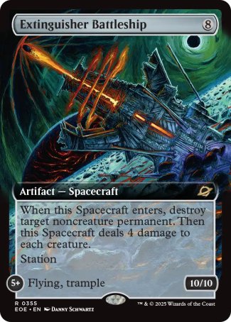 (355) Magic The Gathering Edge of Eternities: Extras Single: Extinguisher Battleship Holo Rare