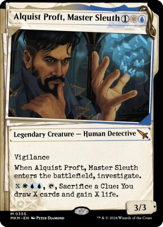 (355) Magic The Gathering Murders at Karlov Manor: Extras Single: Alquist Proft, Master Sleuth (V.1) Holo Mythic