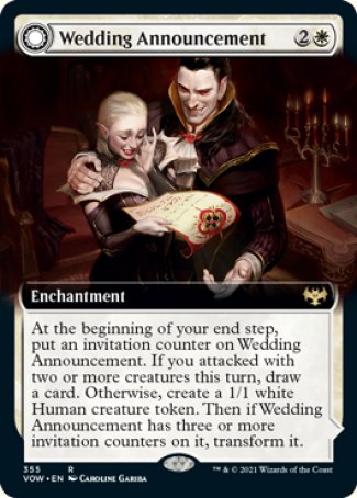 (355) Magic The Gathering Innistrad: Crimson Vow: Extras Single: Wedding Announcement // Wedding Festivity Holo Rare