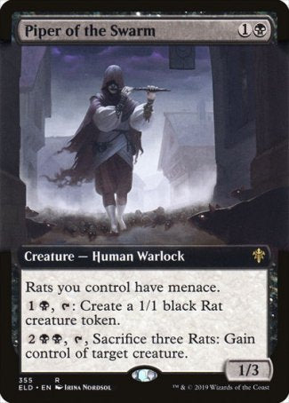 (355) Magic The Gathering Throne of Eldraine: Extras Single: Piper of the Swarm Holo Rare