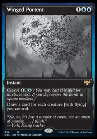 (356) Magic The Gathering Innistrad: Double Feature Single: Winged Portent Holo Rare